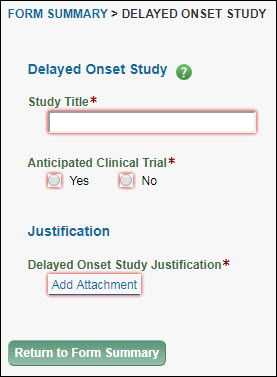 delayed onset study page