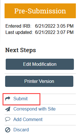 screenshot of the submit modification button in Zipline