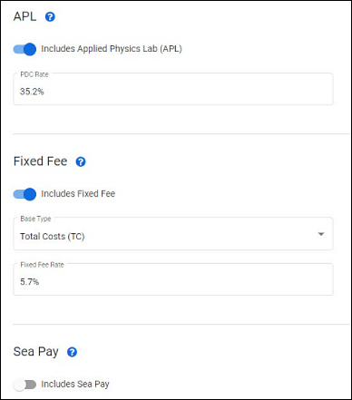 fixed fee toggle in worksheet settings