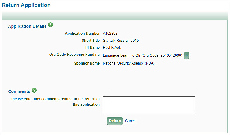 return application dialog