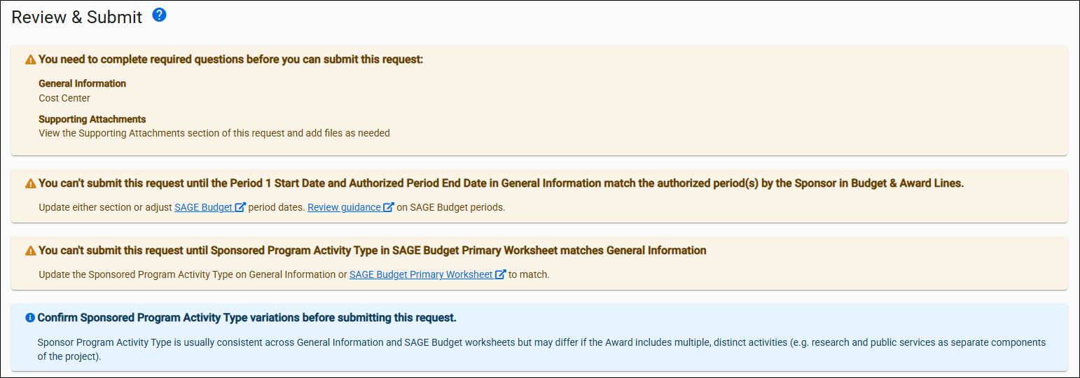 Missing data alert validation