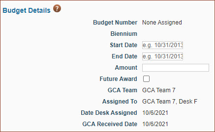 sera other item budget details section