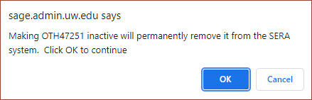 sera other form make inactive confirmation