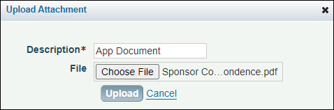 spaerc application upload attachments
