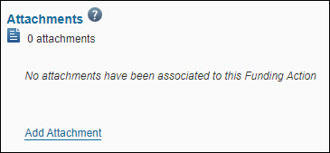 funding action attachments section