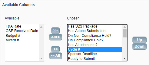 tasklist available columns example