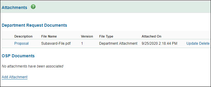subawards attachments section