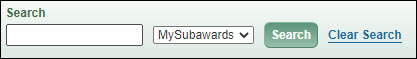 my subawards search box