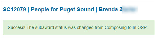 submission success message