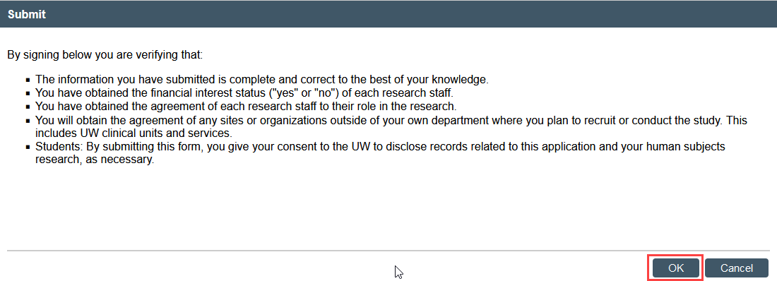 screenshot of the verification window in Zipline