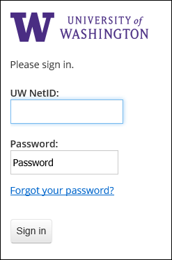 u w Net I D login page