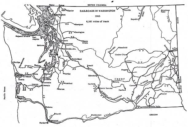 Washington State Railroad Map Center For The Study Of The Pacific Northwest