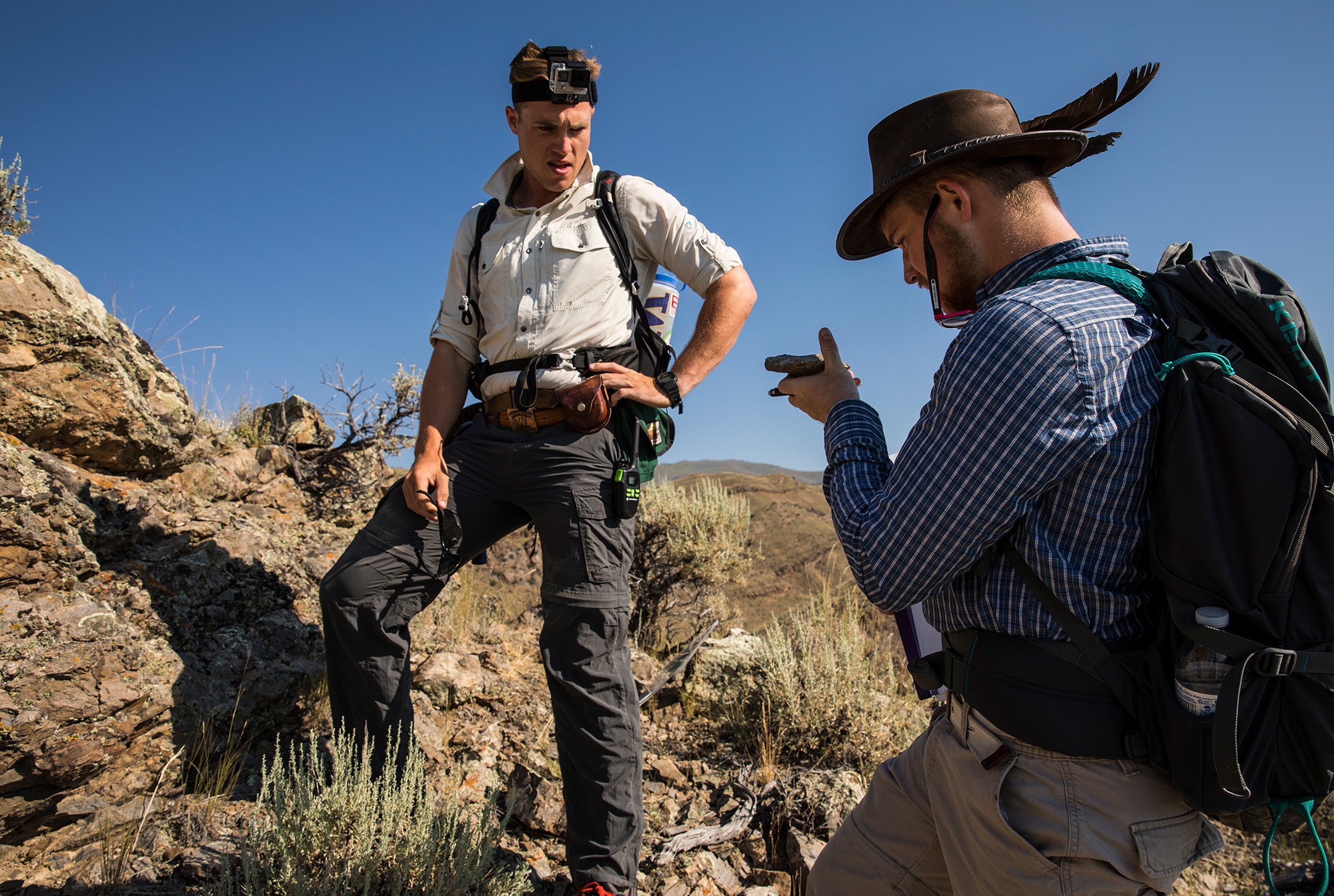 Weston Brown and Esten Kingis crossed by a thrust fault